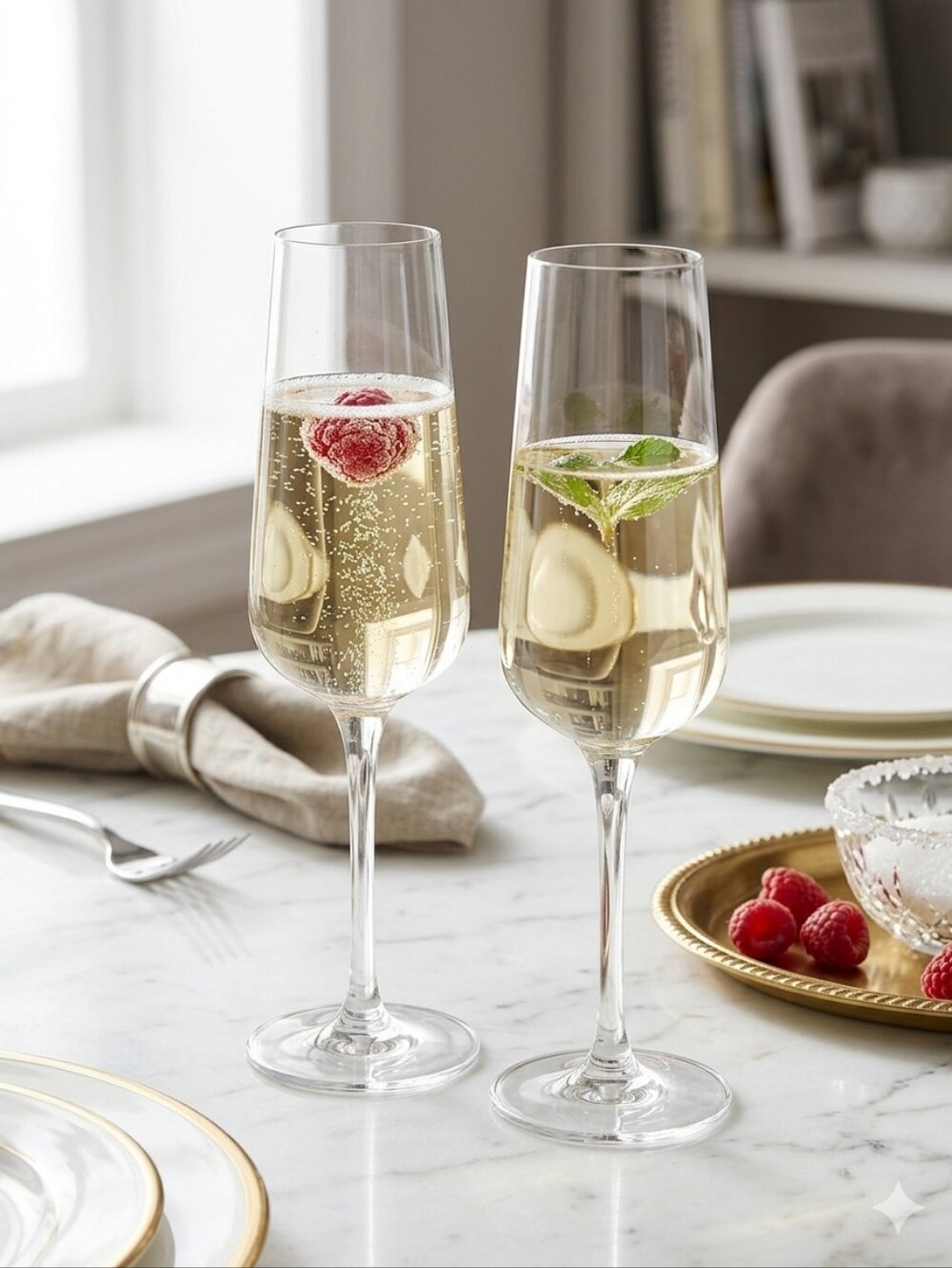 Villeroy And Boch Ovid Champagne Flute Acide Etched 9.5" Tall- 9 Oz Wine Glass
